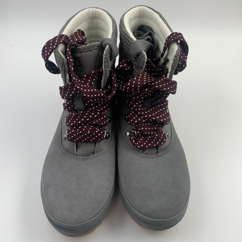 Keds Camp Boot Womens 7.5 Gray Suede Water Resistant Thinsulate Ankle WH65575